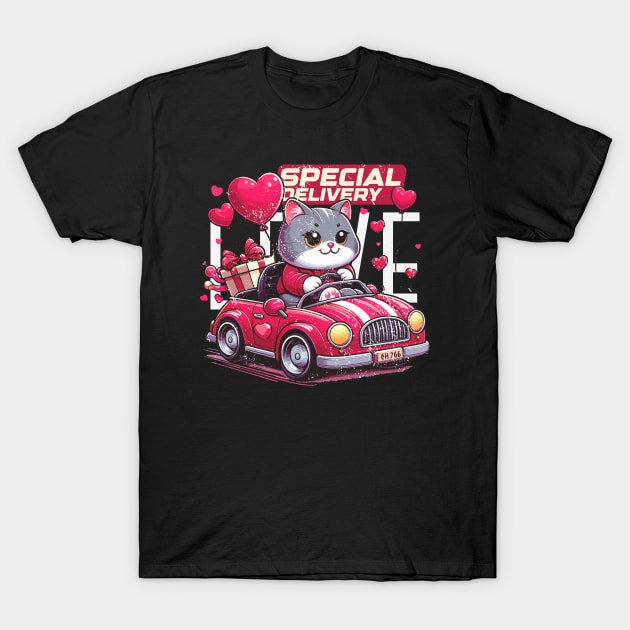 Cat Special Delivery T-Shirt by Gofart